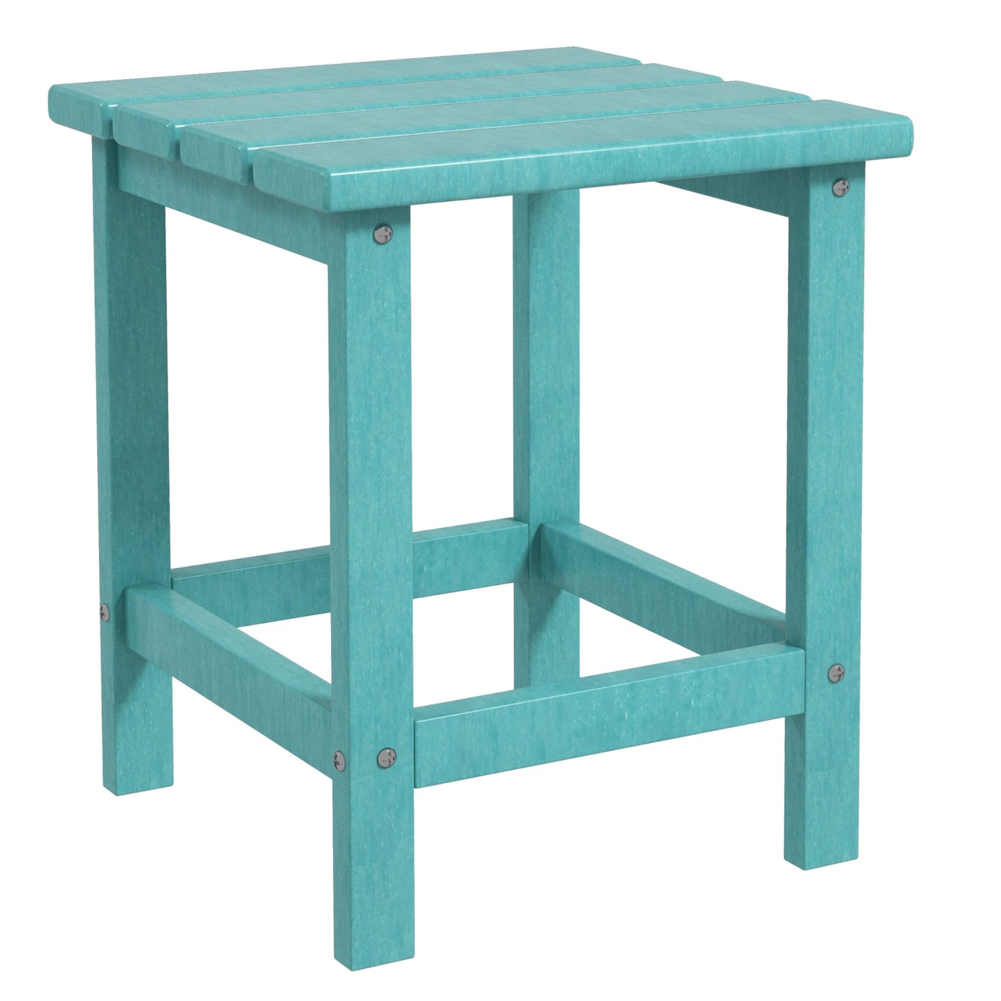 '-Outsunny Adirondack Side Table, Square Patio End Table, Weather Resistant 15" Outdoor HDPE Table for Porch, Pool, Balcony, Green, Blue - Outdoor Style Company