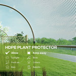 '-Outsunny Galvanized Steel Crop Cage, Plant Protection Tent with Zippered Door, 4' x 12', Green - Outdoor Style Company