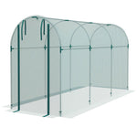 '-Outsunny Galvanized Steel Crop Cage, Plant Protection Tent with Zippered Door, 4' x 12', Green - Outdoor Style Company