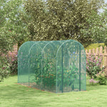 '-Outsunny Galvanized Steel Crop Cage, Plant Protection Tent with Zippered Door, 4' x 12', Green - Outdoor Style Company