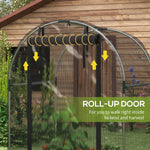 '-Outsunny Galvanized Steel Crop Cage, Plant Protection Tent with Zippered Door, 4' x 4', Black - Outdoor Style Company