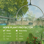 '-Outsunny Galvanized Steel Crop Cage, Plant Protection Tent with Zippered Door, 4' x 4', Green - Outdoor Style Company