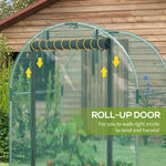 '-Outsunny Galvanized Steel Crop Cage, Plant Protection Tent with Zippered Door, 4' x 4', Green - Outdoor Style Company