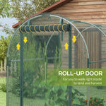 '-Outsunny Galvanized Steel Crop Cage, Plant Protection Tent with Zippered Door, 4' x 8', Green - Outdoor Style Company