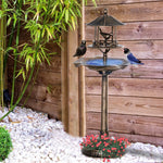 -Outsunny Garden Bird Bath, 3-in-1 with Bird Feeder, Water Basin, and Flower Planter, Made of weatherproof resin, for Gardenï¼ŒYard, Patio | Aosom.com - Outdoor Style Company