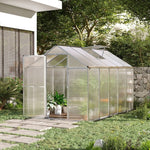 '-Outsunny Greenhouse for Winter, 10' L x 6' W Walk-In Polycarbonate Greenhouse - Outdoor Style Company