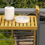 '-Outsunny Hanging Deck Table, Wood Frame, 26.75" x 25.5" x 16" -21.75", Natural - Outdoor Style Company