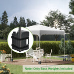 '-Outsunny HDPE Canopy Weights Set of 4, Water or Sand Filled Weights for Gazebo Legs, with Built-in Handles and Secure Straps - Outdoor Style Company