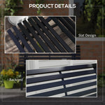 '-Outsunny Outdoor Bench Patio Bench Aluminum Lightweight Park Bench with Slatted Seat, for Lawn, Park, Deck, Black - Outdoor Style Company