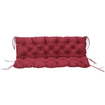 '-Outsunny Outdoor Tufted Bench Cushions, 3-Seater Replacement for Swing Chair, Patio Sofa/Couch, Wine Red - Outdoor Style Company