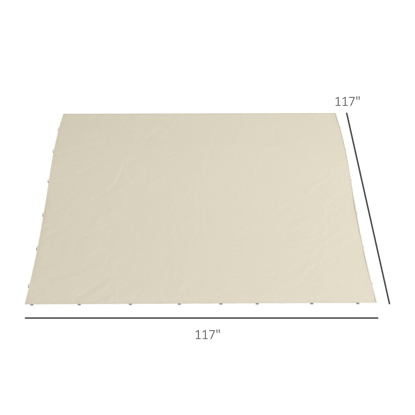 '-Outsunny Pergola Canopy Replacement, Pergola Shade Cover for 10' x 10' Pergola (Outsunny 84C-038 Series), Beige - Outdoor Style Company