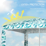 '-Outsunny Quick Beach Cabana Canopy Umbrella, 6.5' Easy-Assembly Sun-Shade Shelter with Sandbags and Carry Bag, Cool UV50+ Fits Kids & Family - Outdoor Style Company