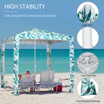 '-Outsunny Quick Beach Cabana Canopy Umbrella, 6.5' Easy-Assembly Sun-Shade Shelter with Sandbags and Carry Bag, Cool UV50+ Fits Kids & Family - Outdoor Style Company