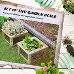 '-Outsunny Raised Garden Beds Set of 2, Metal and Wood Combined Planter Box, for Growing Flowers, Herbs and Vegetables - Outdoor Style Company