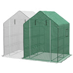 '-Outsunny Set of 2 Greenhouse Replacement Cover, Walk-in PE Hot House Cover with Roll-up Door and Windows, 55" x 56.25" x 74.75" - Outdoor Style Company