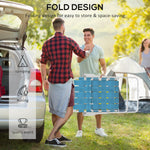 '-Outsunny Set of 2 Patio Folding Chairs, Classic Outdoor Camping Chairs, Portable Lawn Chairs w/ Armrests, Blue - Outdoor Style Company