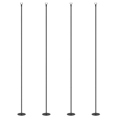 -Outsunny String Light Poles for Outside Hanging, Steel Lighting Stand for Patio Backyard Deck Wedding Party, 10FT, 4 Pack - Outdoor Style Company
