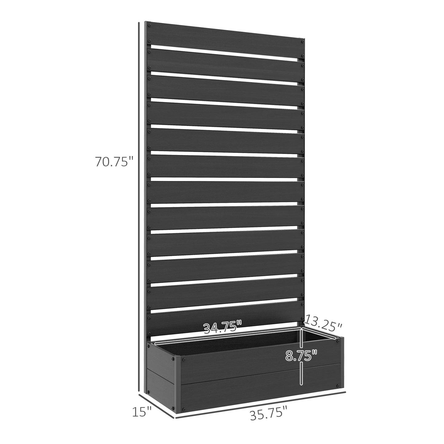 '-Outsunny Trellis Planter for Climbing Plants, Raised Garden Bed with Trellis, Planter Box for Outdoor, Garden, Black - Outdoor Style Company