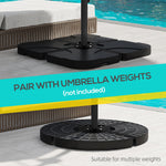 '-Outsunny Universal Cross Umbrella Base, Cross Brace Stand for Market Umbrella and Small Cantilever Umbrella, Black - Outdoor Style Company