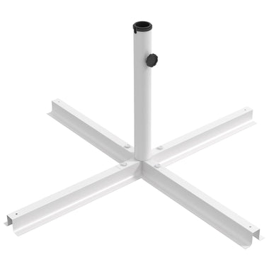 '-Outsunny Universal Cross Umbrella Base, Cross Brace Stand for Market Umbrella and Small Cantilever Umbrella, White - Outdoor Style Company