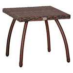 '-Outsunny Wicker Side Table, Wicker Patio Set with All-Weather Material - Outdoor Style Company