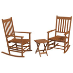 Side Tables - Outsunny Wooden Rocking Chair Set w/ Foldable Side Table, Outdoor Rocker Chairs w/ Slatted Top Table for Garden, Balcony, Porch, Up to 352 lbs., Teak - Outdoor Style Company