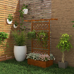 '-Outsunny Wooden Trellis Planter Box, Raised Garden Bed to Grow Vegetables, Herbs and Flowers - Outdoor Style Company