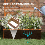 '-Outsunny Wooden Trellis Planter Box, Raised Garden Bed to Grow Vegetables, Herbs and Flowers - Outdoor Style Company