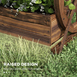 '-Outsunny Wooden Wagon Planter Box, 2-Tier Raised Garden Bed, for Vegetables Flowers Herbs, 22" x 13" x 22" - Outdoor Style Company