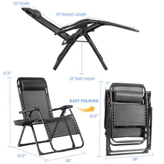  - Oversize Lounge Chair with Cup Holder of Heavy Duty for outdoor - Outdoor Style Company