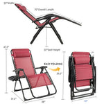  - Oversize Lounge Chair with Cup Holder of Heavy Duty for outdoor - Outdoor Style Company