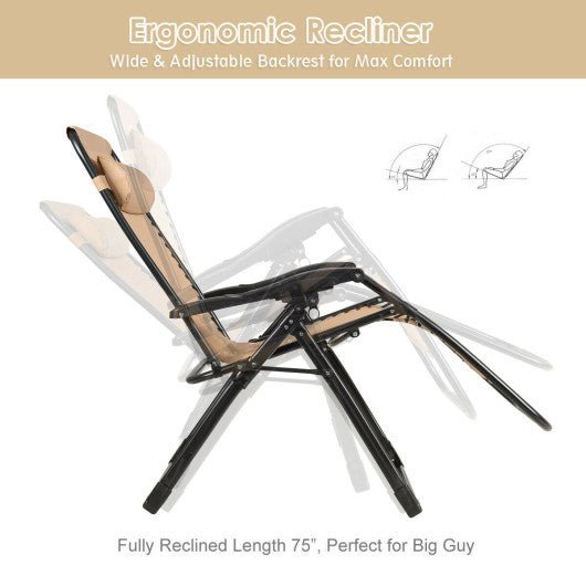  - Oversize Lounge Chair with Cup Holder of Heavy Duty for outdoor - Outdoor Style Company