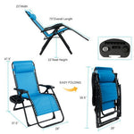  - Oversize Lounge Chair with Cup Holder of Heavy Duty for outdoor - Outdoor Style Company