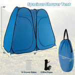  - Oversized Pop Up Shower Tent with Window Floor and Storage Pocket - Outdoor Style Company