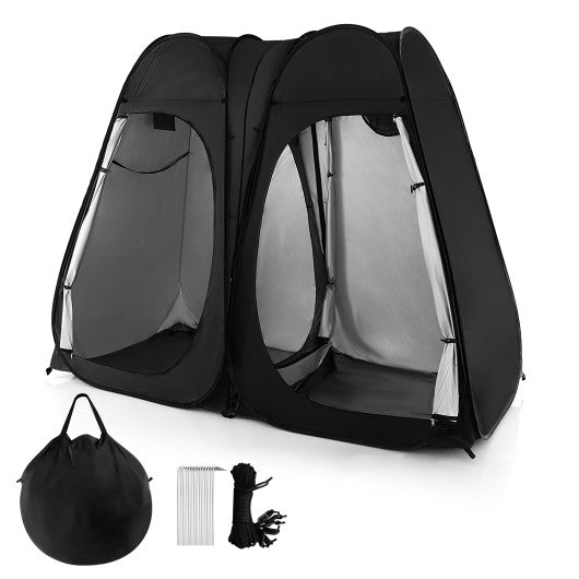  - Oversized Pop Up Shower Tent with Window Floor and Storage Pocket - Outdoor Style Company