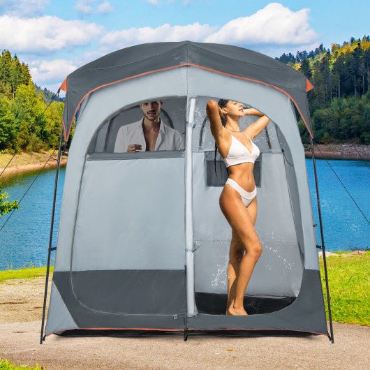  - Oversized Pop Up Shower Tent with Window Floor and Storage Pocket - Outdoor Style Company