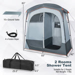  - Oversized Pop Up Shower Tent with Window Floor and Storage Pocket - Outdoor Style Company