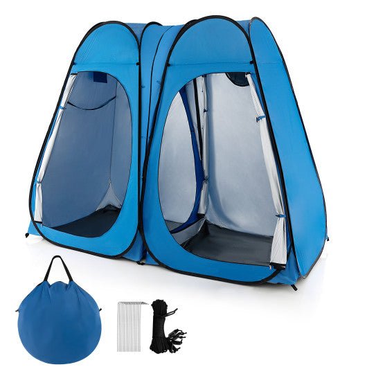  - Oversized Pop Up Shower Tent with Window Floor and Storage Pocket - Outdoor Style Company