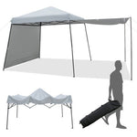  - Patio 10x10FT Instant Pop - up Canopy Folding Tent with Sidewalls and Awnings Outdoor - Gray - Outdoor Style Company