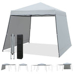  - Patio 10x10FT Instant Pop - up Canopy Folding Tent with Sidewalls and Awnings Outdoor - Gray - Outdoor Style Company