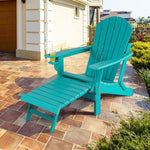  - Patio All - Weather Folding Adirondack Chair with Pull - Out Ottoman - Outdoor Style Company