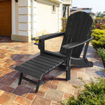  - Patio All - Weather Folding Adirondack Chair with Pull - Out Ottoman - Outdoor Style Company