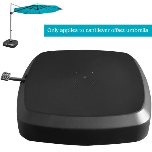  - Patio Cantilever Offset Umbrella Base with Wheels for Garden Poolside Deck - Outdoor Style Company