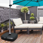  - Patio Cantilever Offset Umbrella Base with Wheels for Garden Poolside Deck - Outdoor Style Company