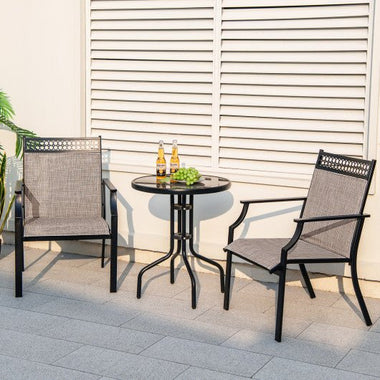  - Patio Chairs Set of 2 with All Weather Breathable Fabric - Outdoor Style Company