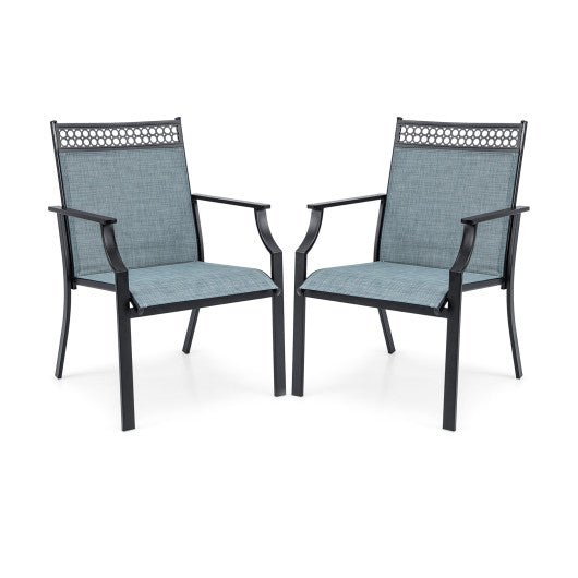  - Patio Chairs Set of 2 with All Weather Breathable Fabric - Outdoor Style Company