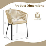  - Patio Chairs Set of 4 with Curved Backrest and Seat Cushion for Patio - Outdoor Style Company