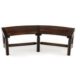  - Patio Curved Bench for Round Table Spacious and Slatted Seat - Outdoor Style Company