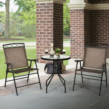  - Patio Dining Set with Patio Folding Chairs and Table - Outdoor Style Company