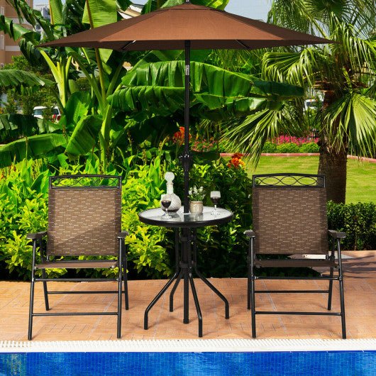  - Patio Dining Set with Patio Folding Chairs and Table - Outdoor Style Company